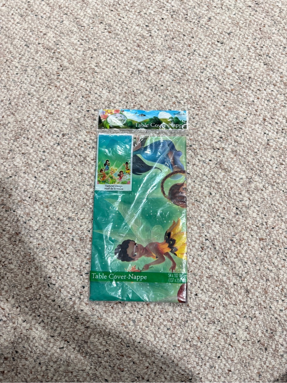 Tinker bell plastic table cloth great for a party!